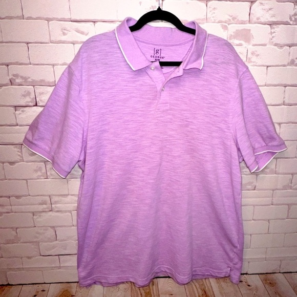 Classic Purple Polo Shirt by George Size XL 
Spring Lilac Business Casual - Picture 1 of 3